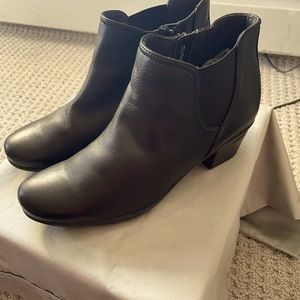 Clarks black booties